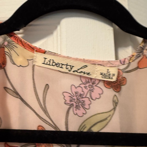Liberty Love Floral Wrap with Orange and Pink Accents - Picture 5 of 5